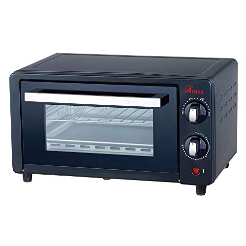 Ardes AR6210B Forno Elettrico Compatto Gustavo Black 10 Litri Doppio Vetro con Accessori Nero, 800 W 36,6x27,4x20,4cm