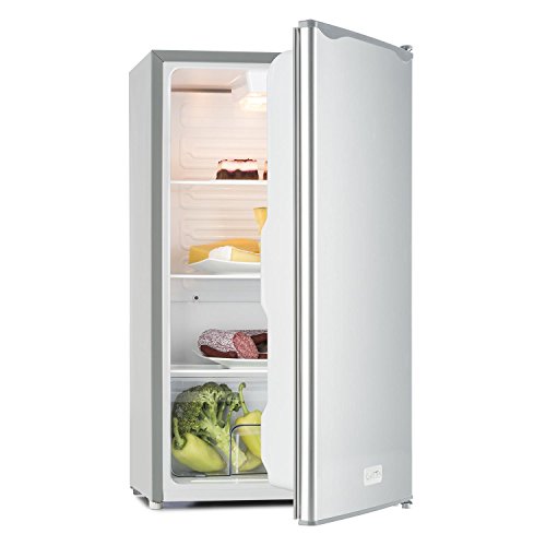 KLARSTEIN Beerkeeper - Frigorifero, Frigo 92 Litri, 83 cm, 3 Ripiani, Scompartimento Verdure, Termostato a 7 Stadi, Illuminazione Interna, Potenza nominale 60 W, Silenzioso, Argento