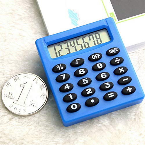 SUPERTOOL - Mini calcolatrice elettrica portatile per studenti, 50 x 45 x 8 mm