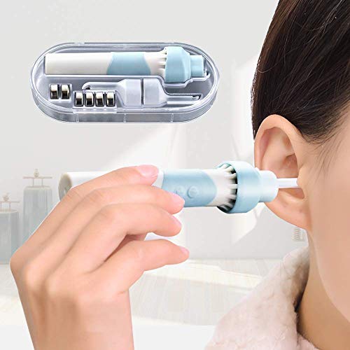 Kemei Ear Cleaner cerume Remover elettrico con LED sicuro e morbido orecchio Wax rimozione kit per adulti e bambini