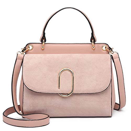 Miss Lulu Borsa a Mano Tote Donna Borsa a Tracolla Elegante Pelle Scamosciata