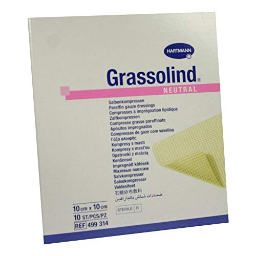 Grassolind Medicazione in cotone con pomata grassa 10 x 10 cm - 10 pz.