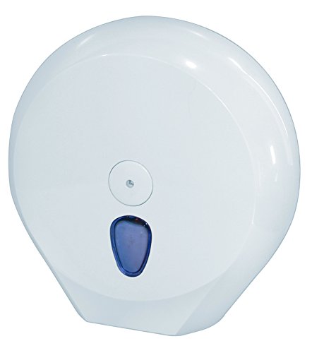 SYR X0198202 Jumbo Maxi rotolo carta igienica dispenser in plastica ABS, 335 mm altezza x 335 mm larghezza x 128 mm profondità, bianco