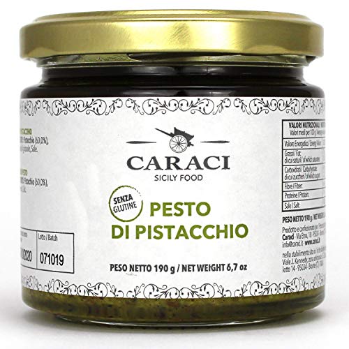 Pesto Di Pistacchio 60% Salato Condimento Siciliano Ideale Per Pasta Pizza Contorni E Ricette Tipiche Di Bronte Contenente Solo Pistacchio E Olio SENZA GLUTINE