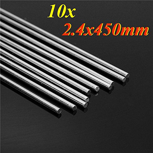 EsportsMJJ 10Pcs 2.4 mm X 450mm Alluminio Bassa Temperatura Saldatura Brasatura Aste In Alluminio Filo Di Saldatura