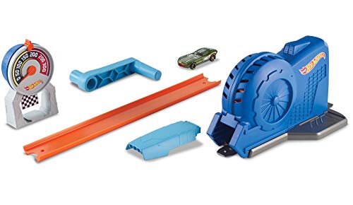 Hot Wheels- Sfida Turbo Lanciatore Playset Track Builder per Macchinine, Gioco per Bambini di 4 + Anni, FLL02
