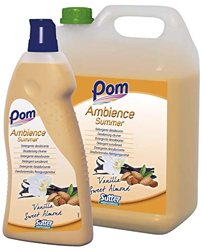 Sutter Pom Ambience Summer detergente Deodorante di Lunga Durata profumazione Vanilla Sweet Almond - Cartone 12 flaconi da lt.1