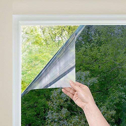 RH Art Pellicola Specchio Oscurante per Vetri Finestre Autoadesiva per Privacy, Anti-UV e Controllo del calore, adatto a Casa e Ufficio 90 x 400 cm
