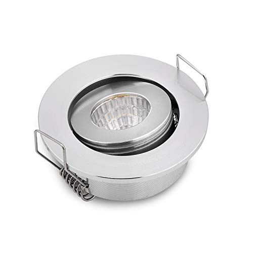 3W Piccoli faretti LED da incasso Mini COB regolabile Cabinet Spot Lights dimensione foro d'argento 40-45mm