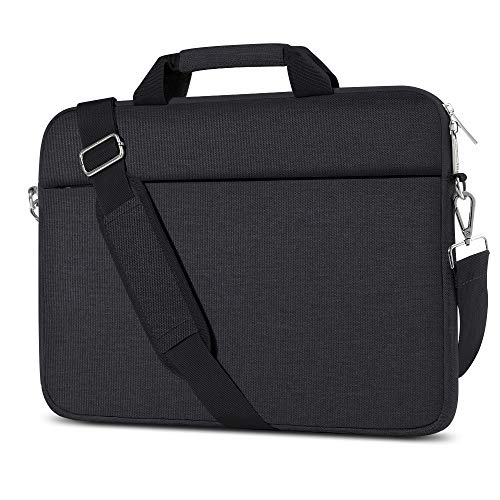 AtailorBird Borsa Porta PC 14 Pollici,Laptop Spalla Borsa con Maniglia Compatibile ASUS dell Lenovo HP Acer,Custodia Computer con Cintura Trolley per Lavoro o Viaggio - Nero