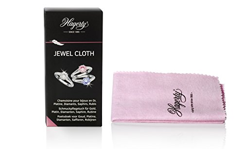 HAGERTY - Jewel Cloth - panno impregnato per la rapida pulizia dei gioielli con diamanti, zaffiri e rubini. Rinnova la lucentezza e brillantezza delle pietre