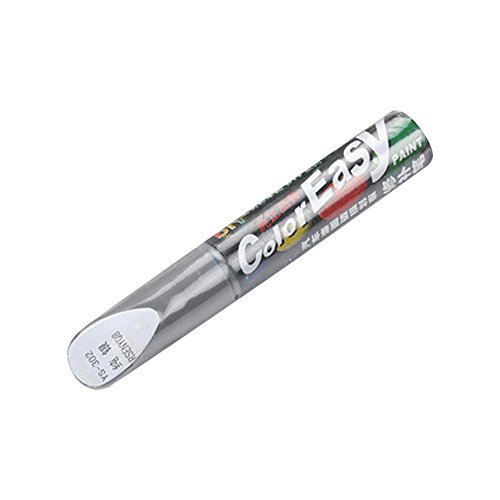 Minear - Penna per Riparazione Vernice Auto, Portatile, 12 ml, Bianco/Nero/Argento/Rosso Argento