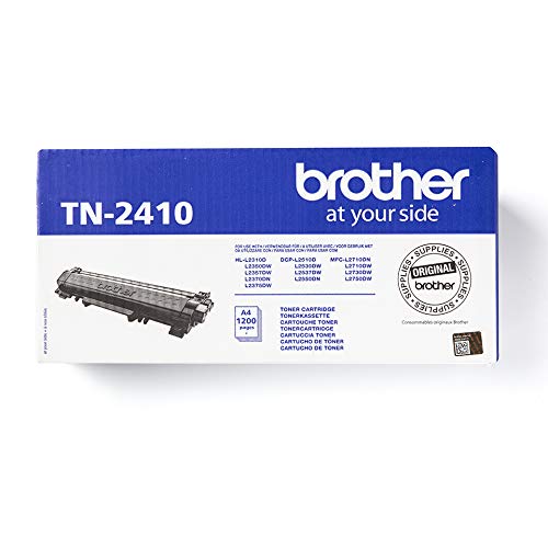Brother TN2410 Toner Originale Capacità Standard, fino a 1200 Pagine, per Stampanti MFCL2710DW/MFCL2710DN/MFCL2730DW/MFCL2750DW/DCPL2510D/DCPL2550DN/HLL2310D/HLL2350DW/HLL2370DN/HLL2375DW, Nero