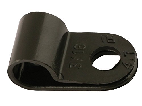 Connect 30350 - Fascetta di Fissaggio in Nylon a Forma di P, 4,8 mm, Pacco da 100, Nero