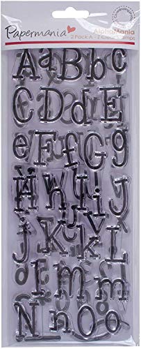 Papermania Leftovers - Timbri con Lettere dell'alfabeto, 2 Confezioni, Trasparenti
