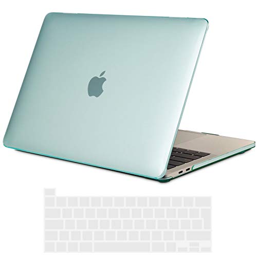 TECOOL Custodia MacBook PRO 16 Pollici Case 2020 2019 (Modello: A2141), Plastica Cover Rigida Copertina e Copertura della Tastiera per MacBook PRO 16 con Touch Bar e Touch ID - Cristallo Verde