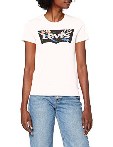 Levi's The Perfect Tee Maglietta, Bianco (Floral Filled Batwing White+ 0794), Small (Herstellergröße: S) Donna