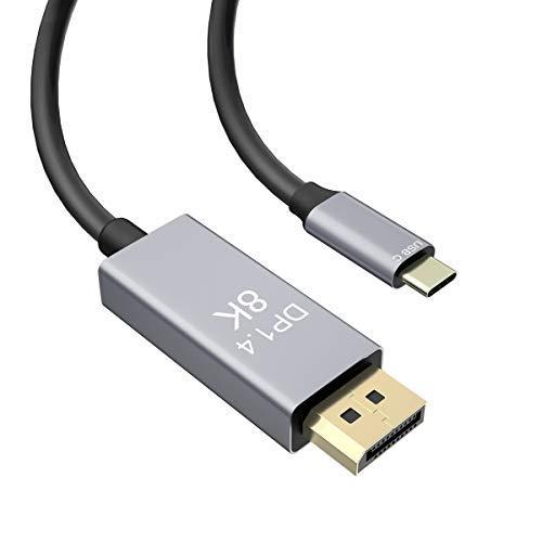 YIWENTEC USB-C to DisplayPort Cable 7680x4320 8K@60Hz 4K@144Hz HDTV Adapter (3M, 8K)