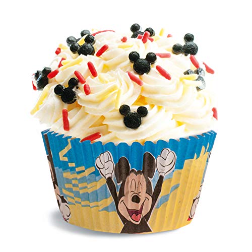 Mickey 339004 Confezione di 50 pirottini per Realizzare Cupcake, in Carta, Dimensioni: 5 x 5 x 3 cm, Colore: Rosso