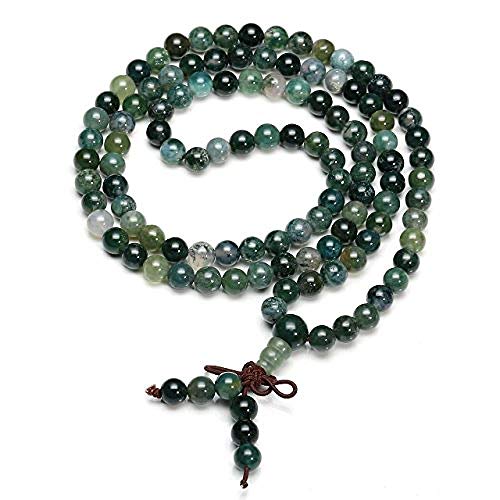 CHEMOXING 108 Collana di Pietre di Meditazione Tibetana con Braccialetto di Perle di Preghiera