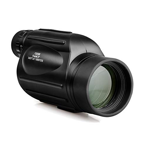 Svbony SV49 Monoculare Potente 13x50 Singola Mano a Messa a Fuoco MC Impermeabile Telescopio Monoculare per Guardare la Fauna Selvatica e Panorama Caccia Birdwatching (Nero)