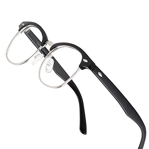 Cyxus filtro luce blu occhiali moda occhiali dormire meglio [trasparente lente] Anti affaticamento degli occhi (2-Classico nero)