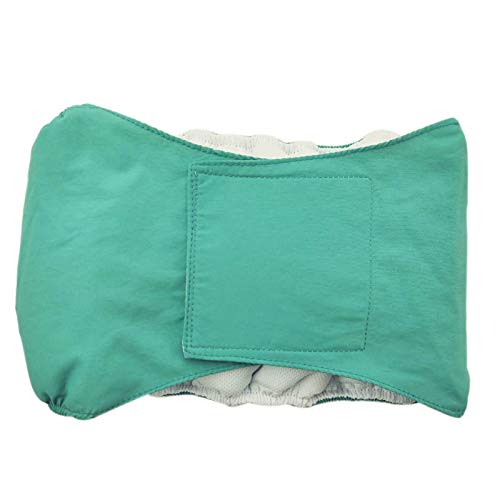 BePetMia Mutande Lavabili per Cani Maschili, Pannolini Igienici e Sanitari per Cuccioli e Cane Soffre di Incontinenza, 5 Taglie per Cani Piccoli, Medi e Grandi (XS: 22-32cm, Verde)