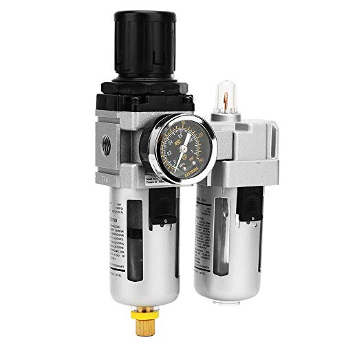 1/4 Filtro aria compressore, 0,05-0,85 Mpa 5μm-80μm Regolatore pressione aria Regolatore filtro aria con kit di strumenti trappola calibro filtro