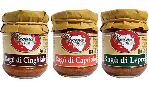 CUCINA TOSCANA - Tris Ragù: Ragù di Cinghiale | Ragù di Capriolo | Ragù di Lepre - 3x180g