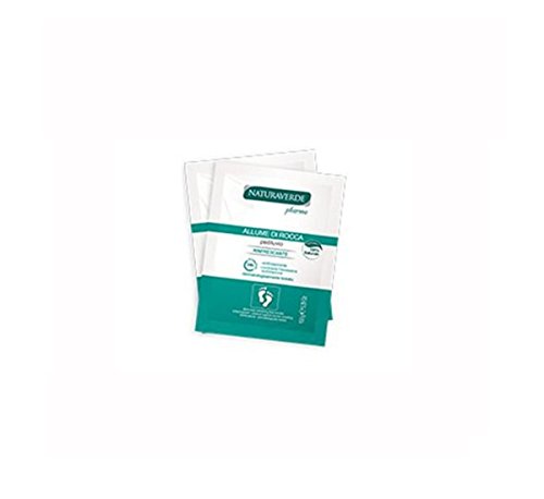 NATURAVERDE ALLUME DI ROCCA SALI PER PEDILUVIO MONODOSE DA 25GR RINFRESCANTI RILASSANTI 100% NATURALE PROTEZIONE 24H