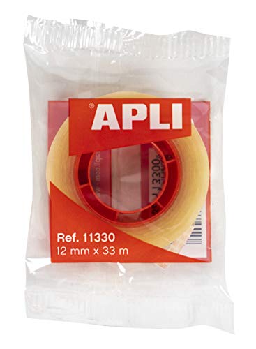 APLI – Nastro adesivo Sacchetto trasparente 12 mm x 33 m