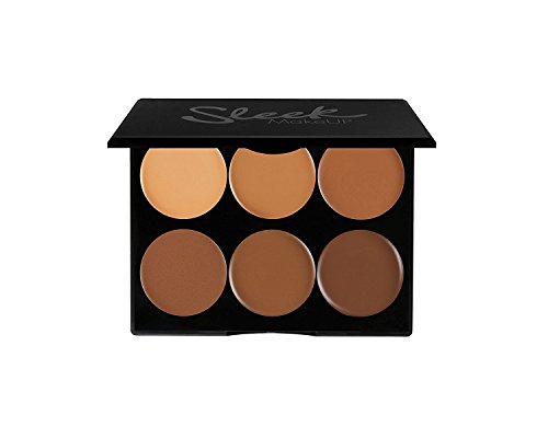 Sleek MakeUP - Kit per contorno viso, consistenza cremosa, colori scuri