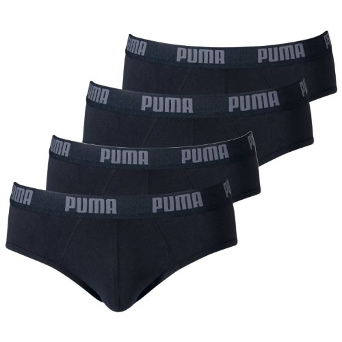 Puma Basic - Slip da uomo, confezione da 4 pezzi 4 x nero XL