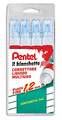 Pentel ZL63 Il Bianchetto Micro 7 ml pack 4 correttori