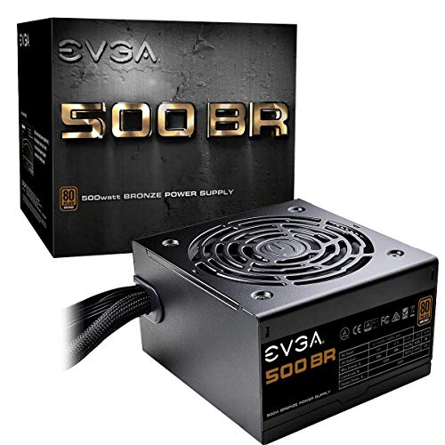 EVGA 500 BR, 80+ BRONZE 500W, garanzia 3 anni, alimentatore 100-BR-0500-K2 (UE)