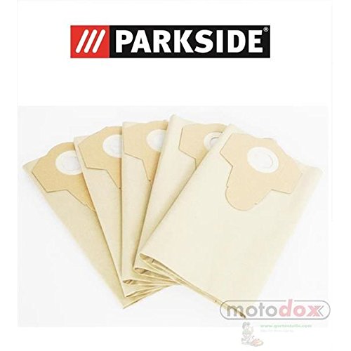 Parkside - 5 Sacchetti per aspirapolvere e aspiraliquidi, Parkside Lidl, aspirapolvere PNTS 1400, 1500 A1, B1, B2, B3, C1, C3, D1, E2, tutti i modelli