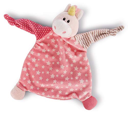 NICI Panno per Coccole Unicorno Stupsi, 25 x 25 cm, Colore Rosa, Comforter per Bambini, 43652