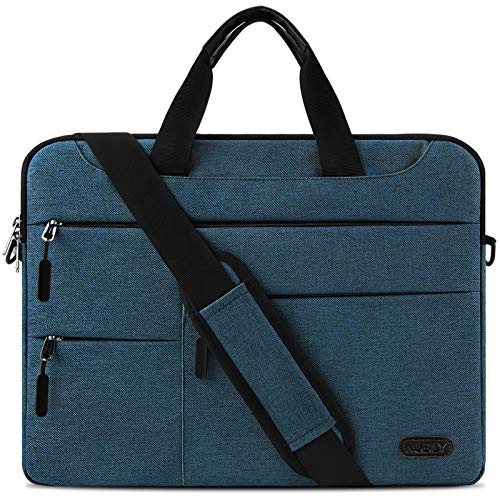 NUBILY Borsa Porta PC Tracolla 14 Pollici Uomo e Donna Laptop Sleeve Borsa Notebook Computer Portatile Sottile e Impermeabile Lavoro Viaggio Borsa Blu