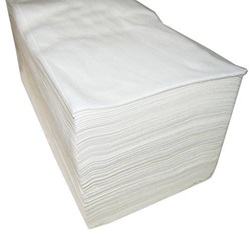 Asciugamani Monouso 40 x 80 cm, in spunlace, 100 unità, parrucchiere/estetica, colore: bianco.
