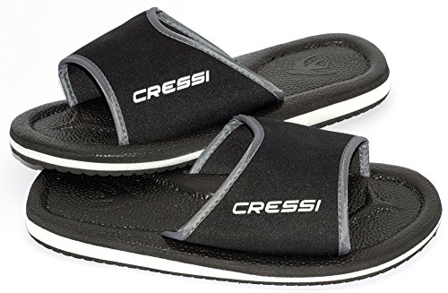 Cressi Lipari Ciabatta per Spiaggia e Piscina, Unisex, Nero/Grigio, 45