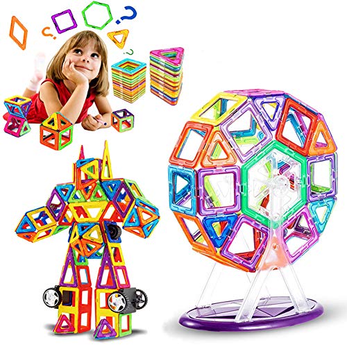 LIVEHITOP 109 Pezzi Costruzioni Magnetiche per Bambini, Grandi Magnetica Costruzione Blocchi Giochi Educativi Creativi 3D DIY Giocattoli Regalo per Natale Giorno dei Bambini e Adulti