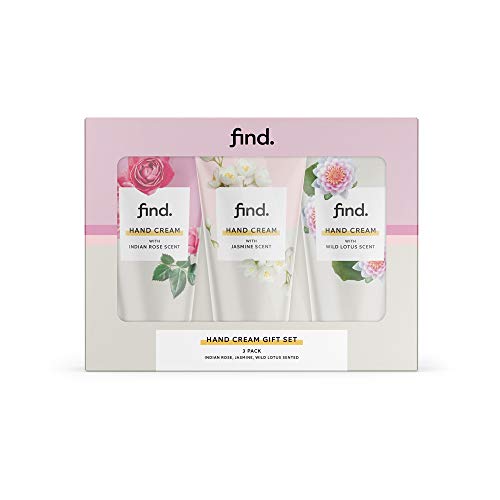 FIND - Set regalo Collezione crema mani 3x75ml (Profumo di rosa indiana, gelsomino e loto selvatico)