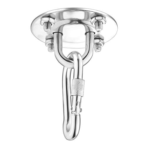 EKKONG Ancoraggio da Parete, Ganci per soffitto in Acciaio Inox Gancio per Altalena Supporto per Sacco da Box Love Swing Sling Trainer, capacità di carico Fino a 400KG (Professionale)