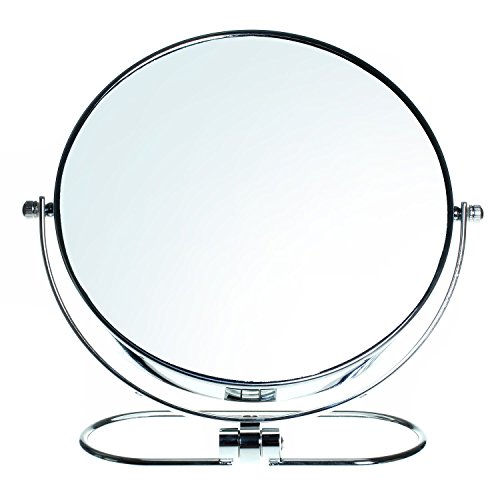 HIMRY Pieghevole Specchio Cosmetico Doppia Faccia 8 Pollici, 10X Ingrandimento, Specchio da Tavolo, Specchio da Trucco Specchio Bagno da Barba Rasatura, KXD3125-10x
