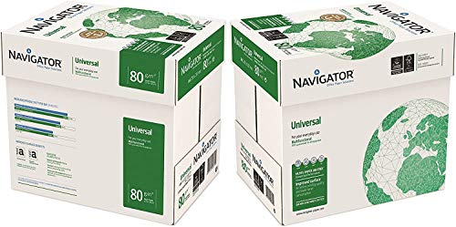 Navigator Universal Carta Premium per ufficio, Formato A4, 80 gr, Confezione da 10 risme da 500 Fogli
