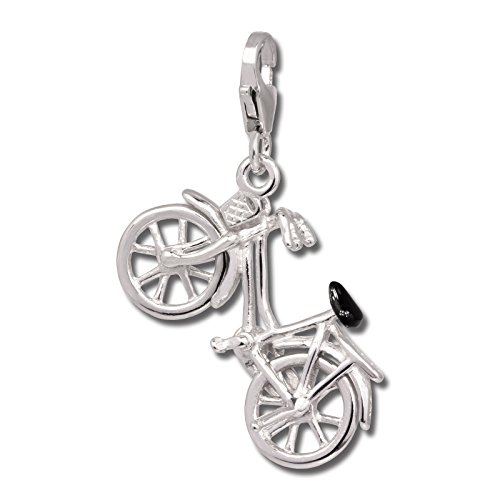 SilberDream FC690 Ciondolo in argento 925 a forma di bicicletta, in argento Sterling, per braccialetto/collana/orecchino