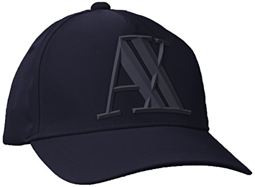 ARMANI EXCHANGE Rubber Logo AX cap Berretto da Baseball, Blu (Navy - Navy 37735), Unica (Taglia Produttore: TU) Uomo