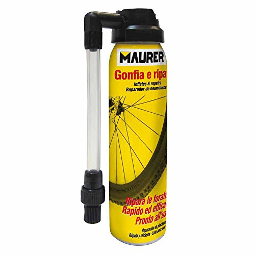 Maurer 12060364 – Spray riparatore gonfiatore, per ruota di bicicletta (100 ml)