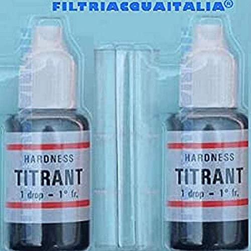 Filtri Acqua Italia Titrant Kit Analisi Durezza Acqua (Gradi Francesi) per Misurare Calcare, Set 2 pezzi