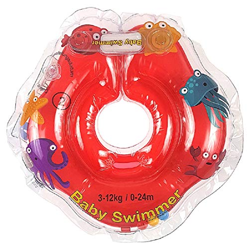 Baby Schwimmer Tüv GS - Giubbotto ad anello, taglia 3 – 12 kg (0 – 24 mesi) – Aiuto per il nuoto per neonati e nuotatori in rosso